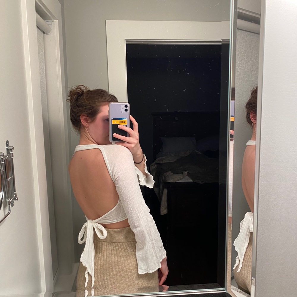 White open back top